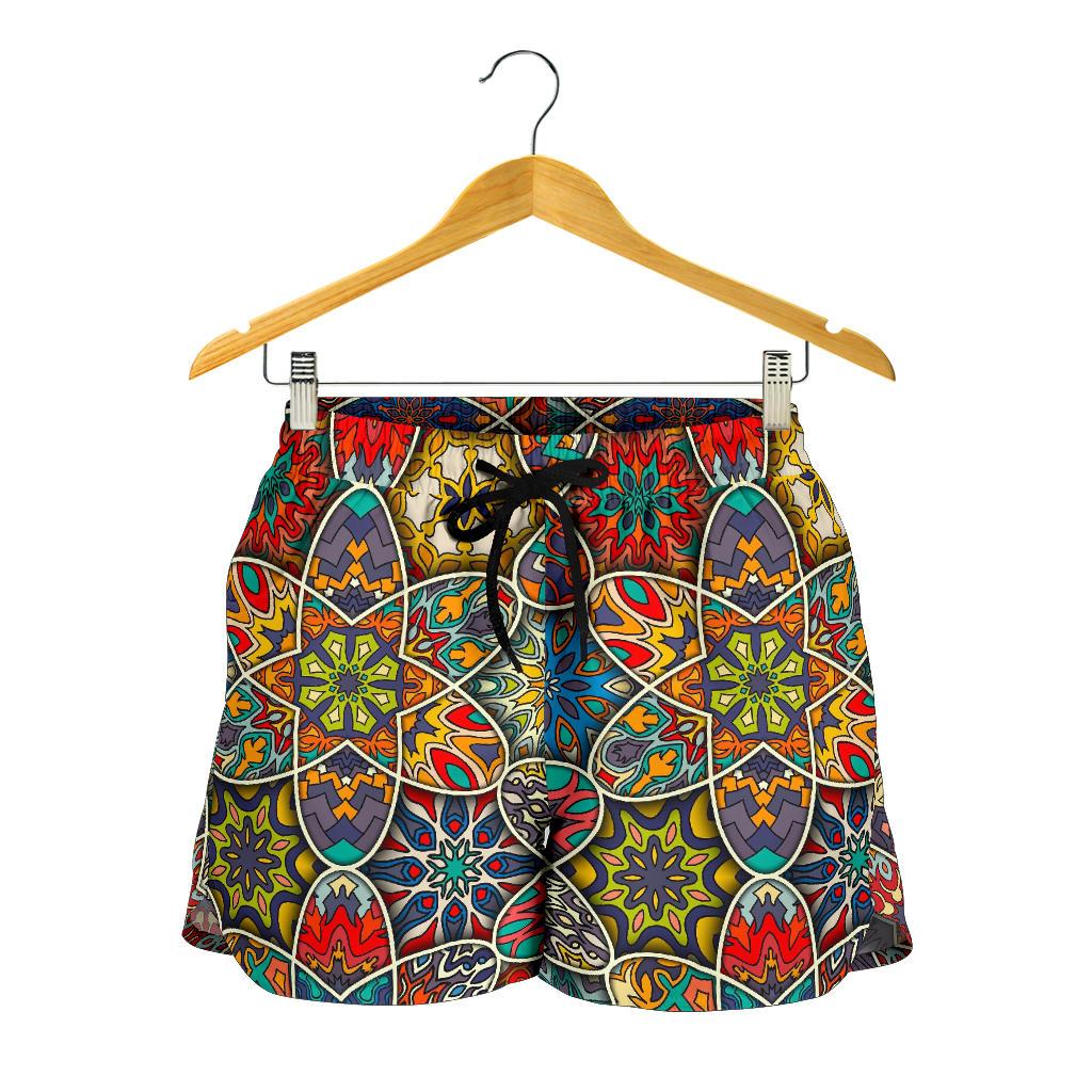 Mandala Star Bohemian Pattern Print Women's Shorts