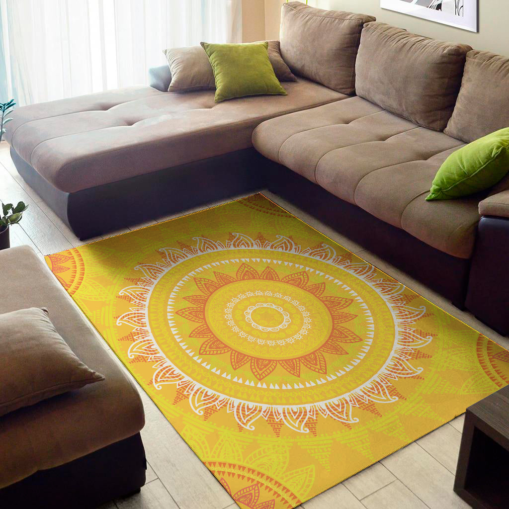 Mandala Sun Print Area Rug