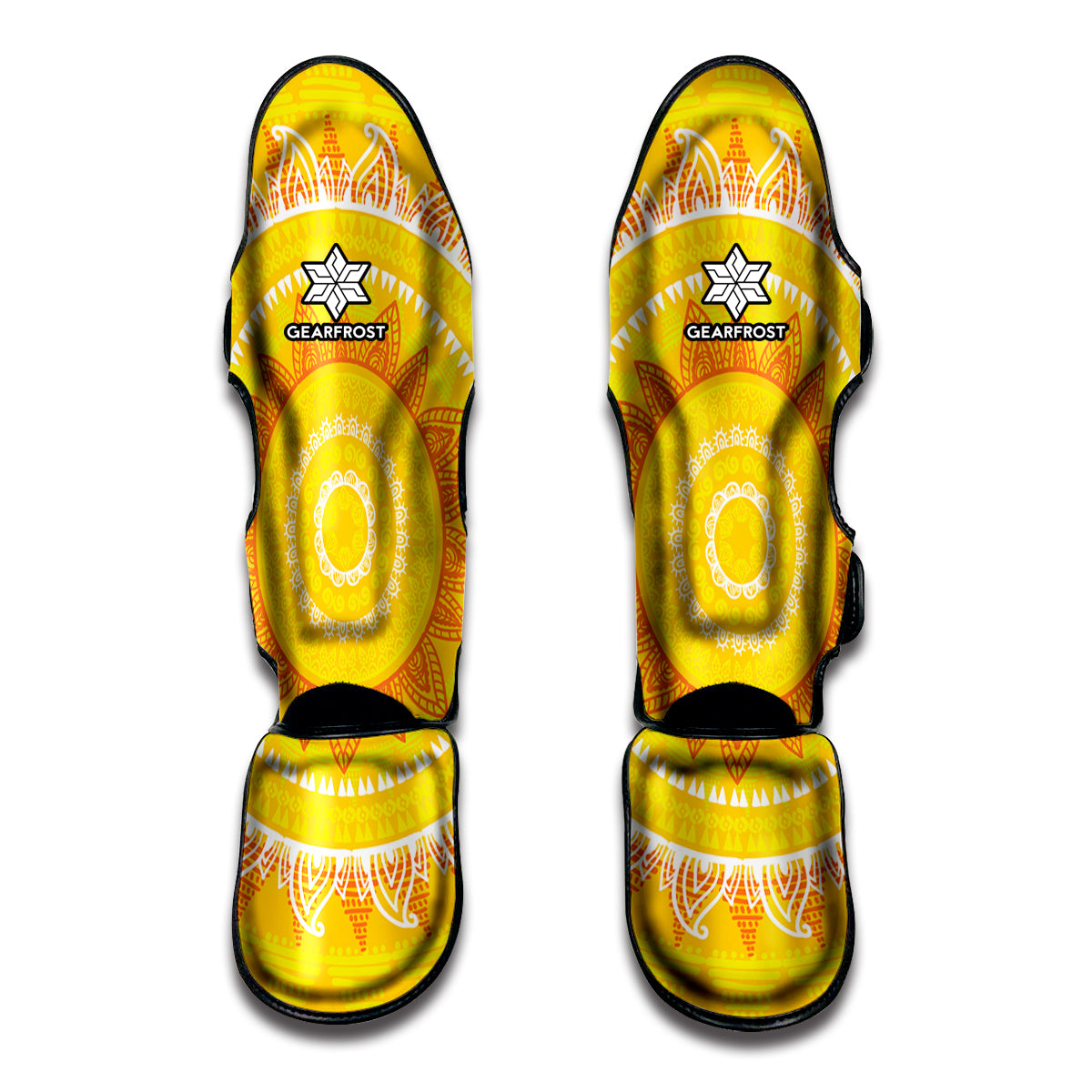 Mandala Sun Print Muay Thai Shin Guards