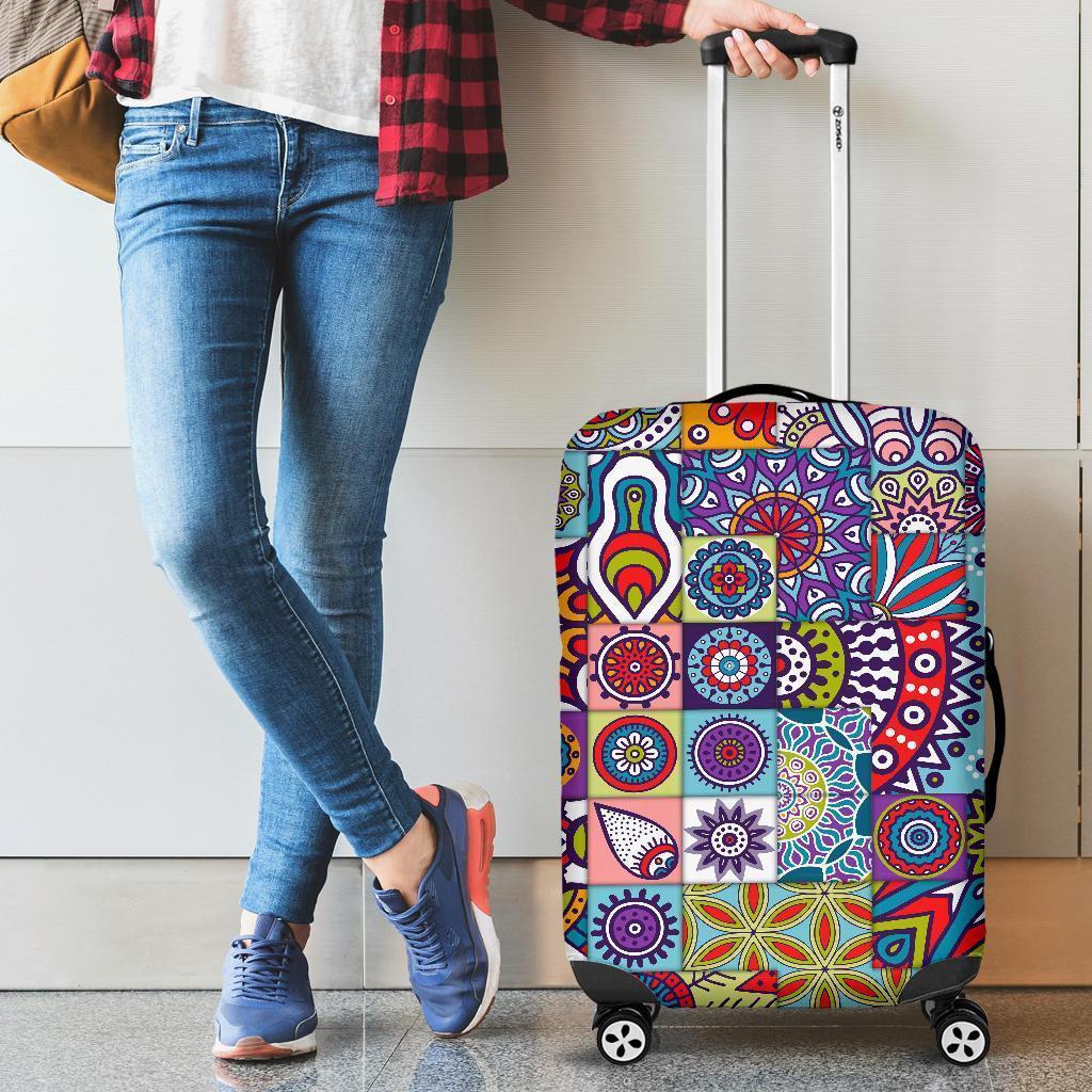 Mandala Tile Bohemian Pattern Print Luggage Cover