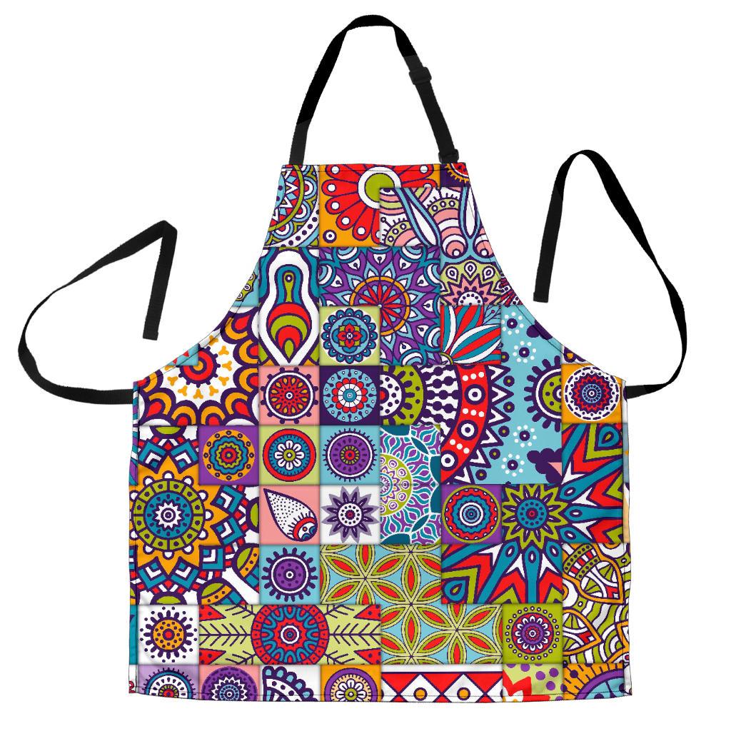 Mandala Tile Bohemian Pattern Print Men's Apron