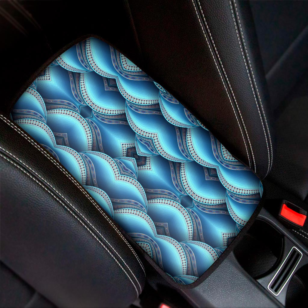 Mandala Waves Bohemian Pattern Print Car Center Console Cover