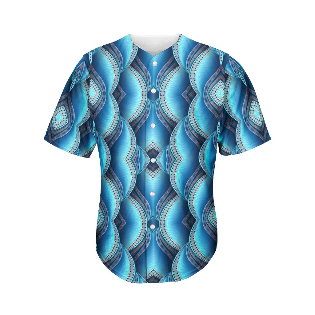 Mandala Waves Bohemian Pattern Print Men's Baseball Jersey