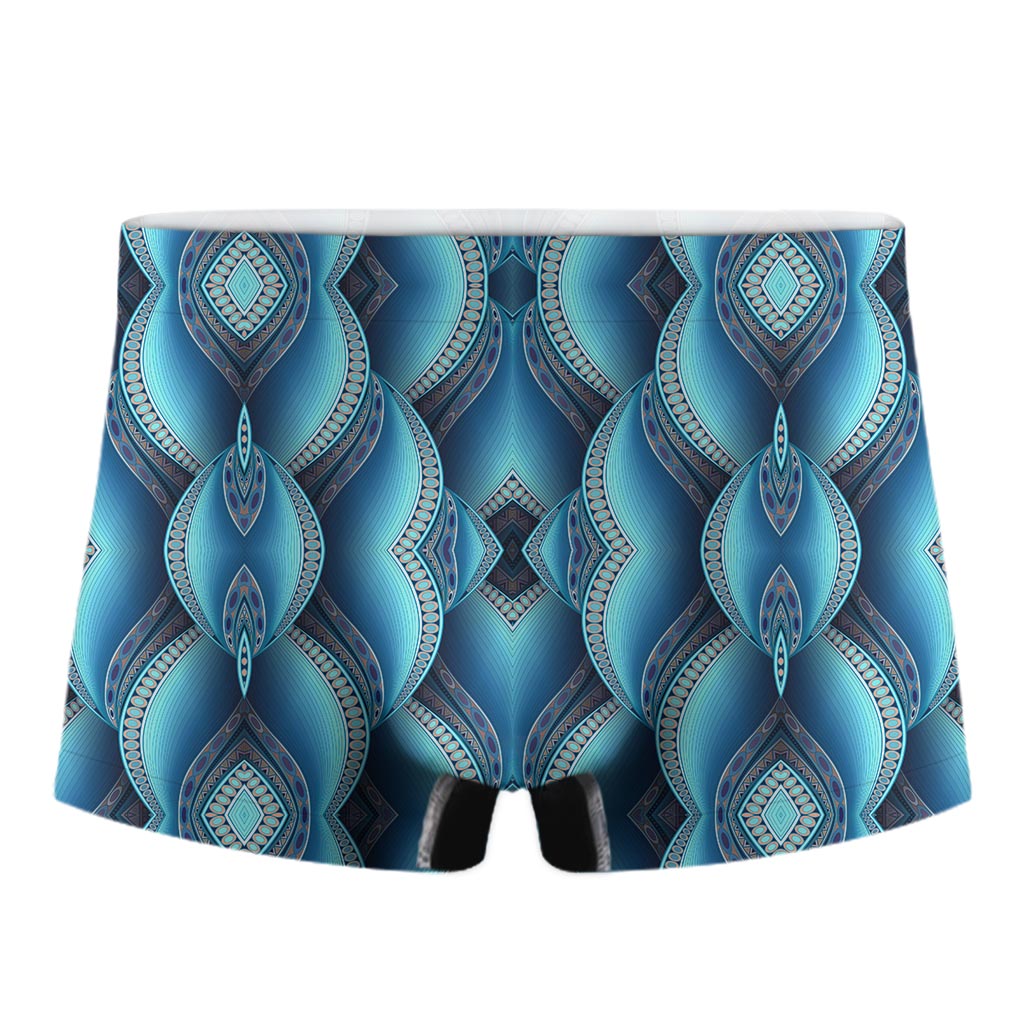 Mandala Waves Bohemian Pattern Print Men's Boxer Briefs