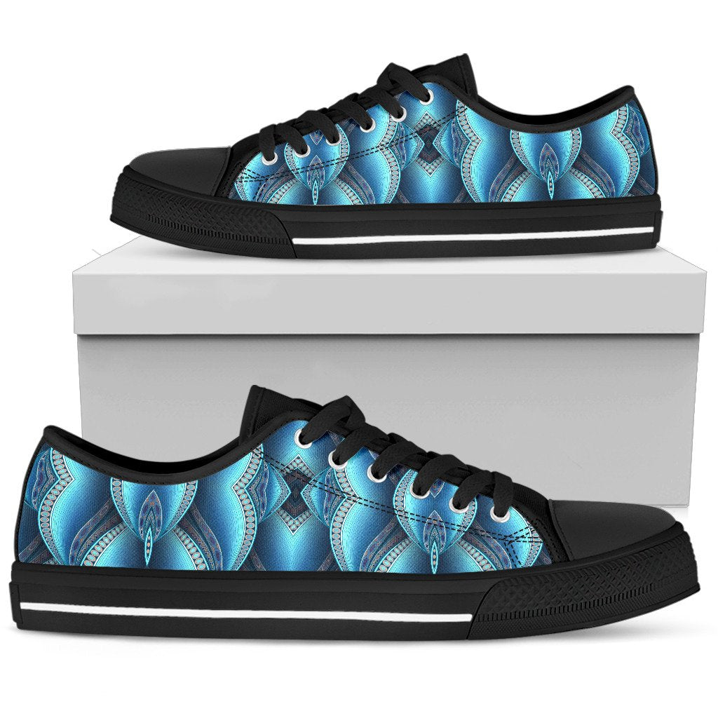 Mandala Waves Bohemian Pattern Print Men's Low Top Shoes