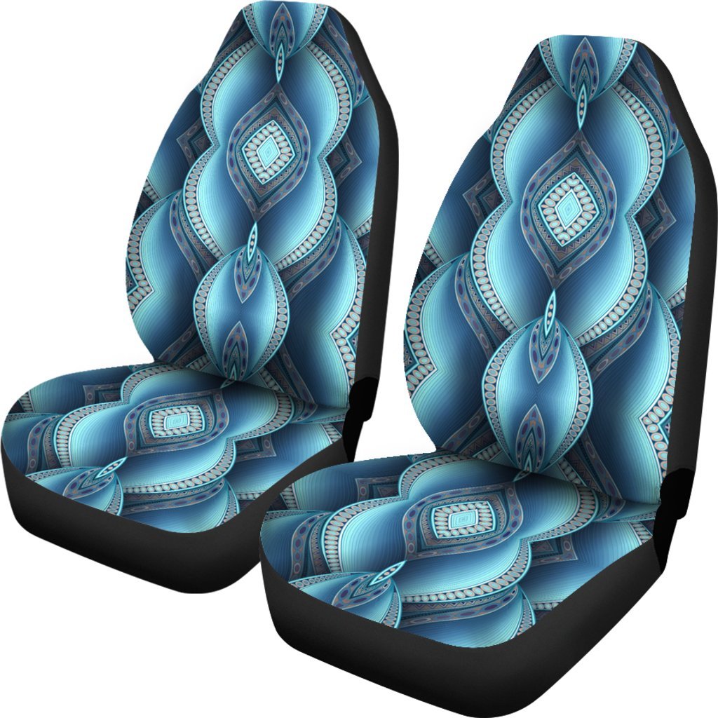 Mandala Waves Bohemian Pattern Print Universal Fit Car Seat Covers