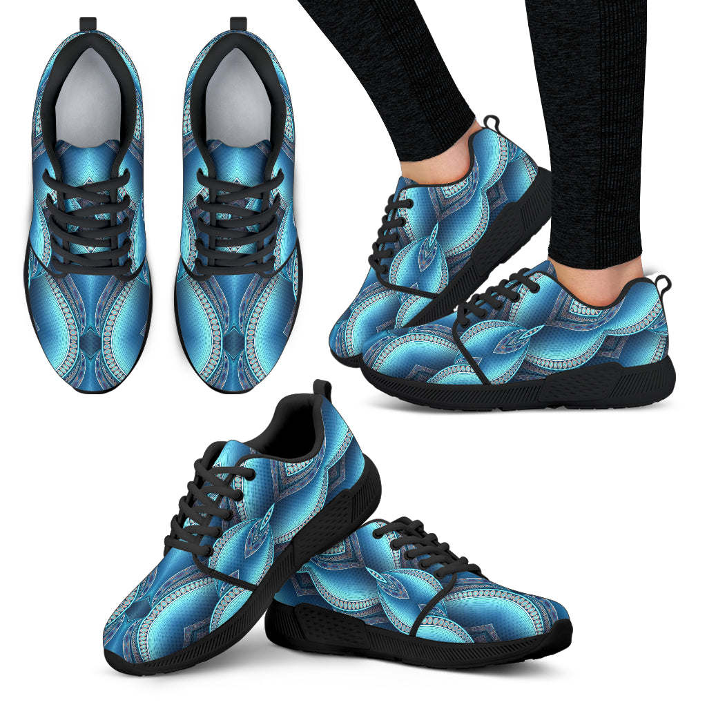 Mandala Waves Bohemian Pattern Print Women's Athletic Shoes