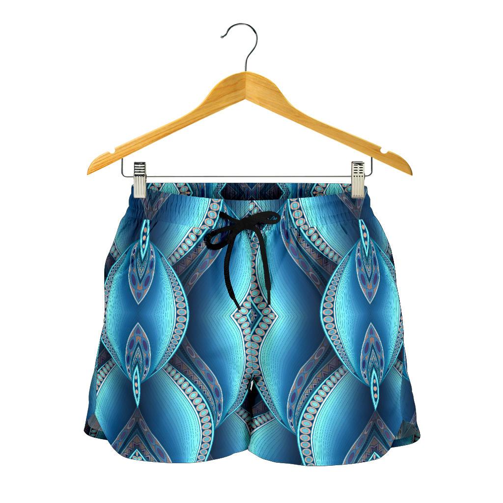 Mandala Waves Bohemian Pattern Print Women's Shorts