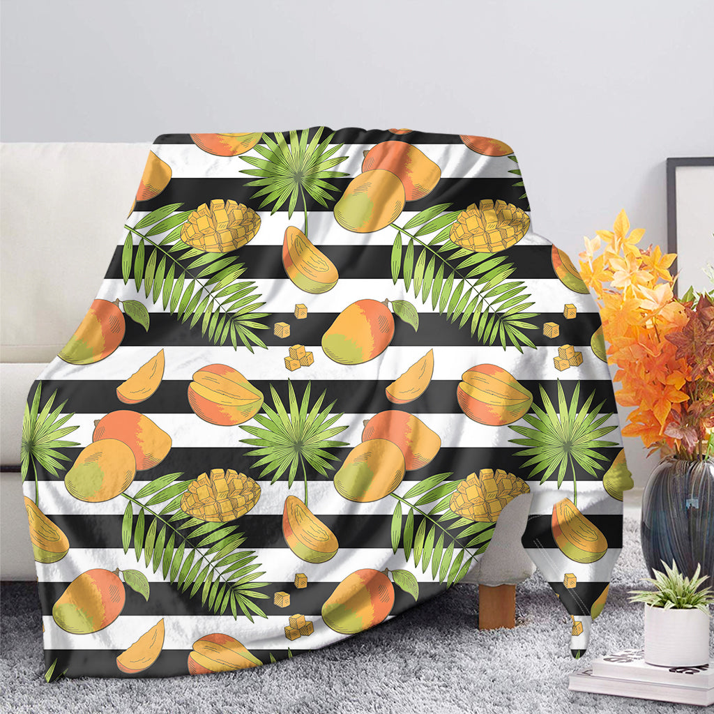 Mango Fruit Striped Pattern Print Blanket