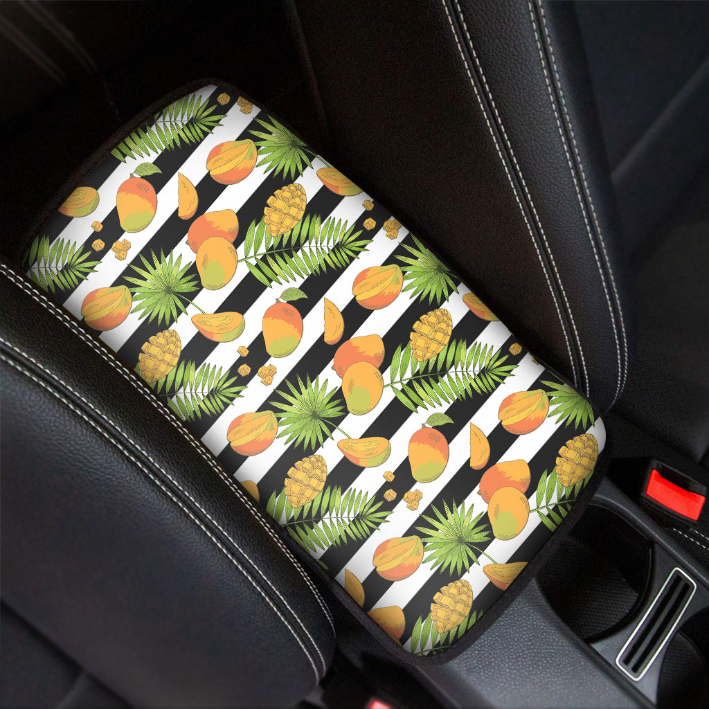 Mango Fruit Striped Pattern Print Car Center Console Cover