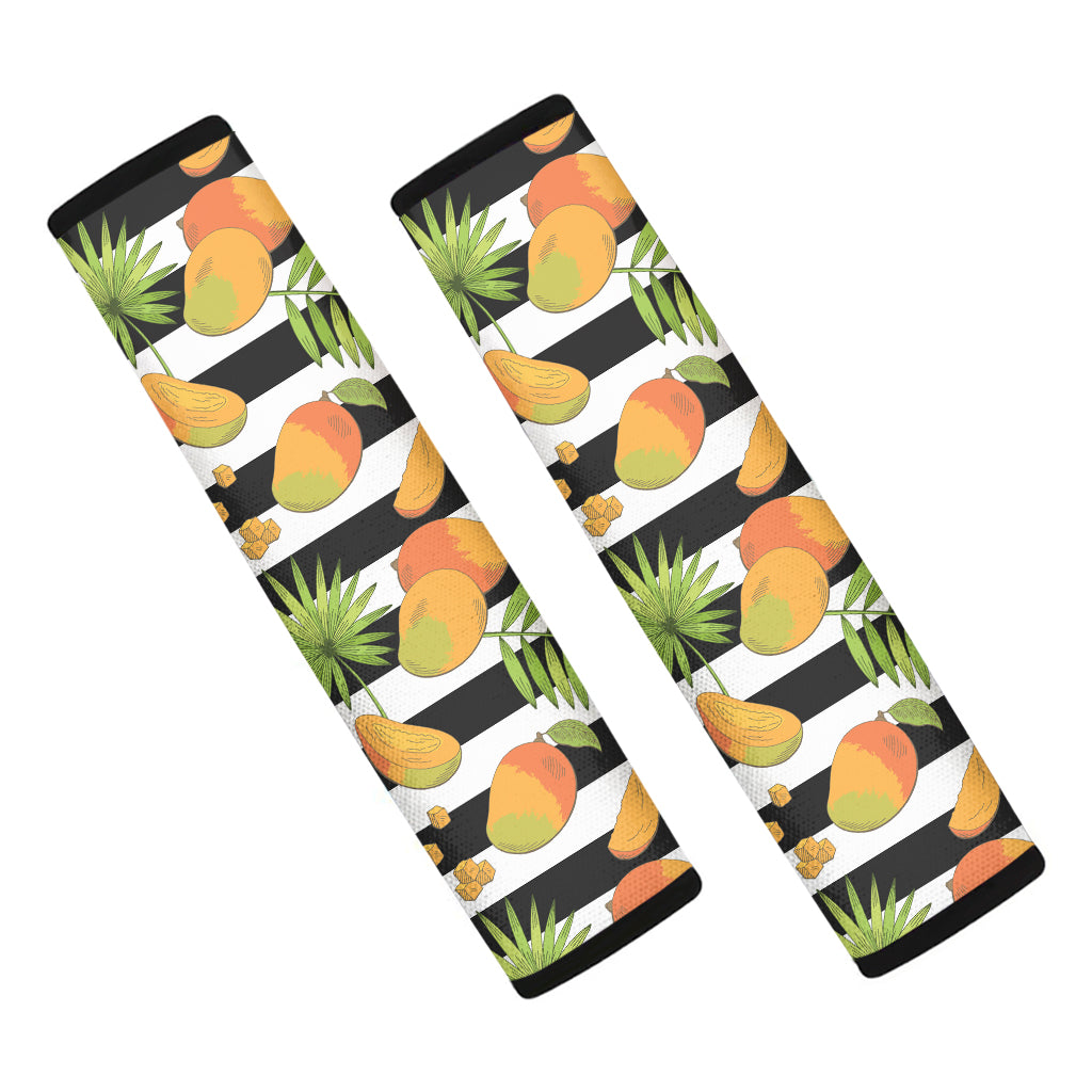 Mango Fruit Striped Pattern Print Car Seat Belt Covers