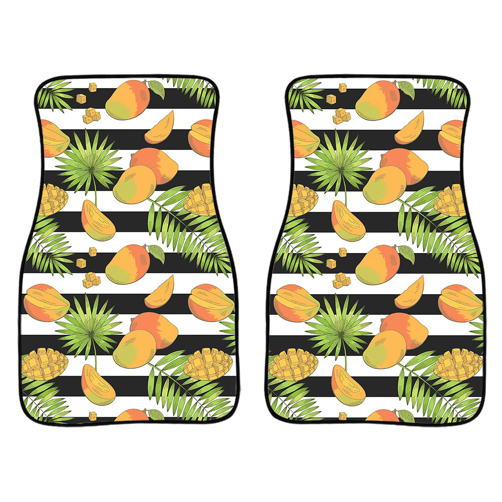 Mango Fruit Striped Pattern Print Front Car Floor Mats