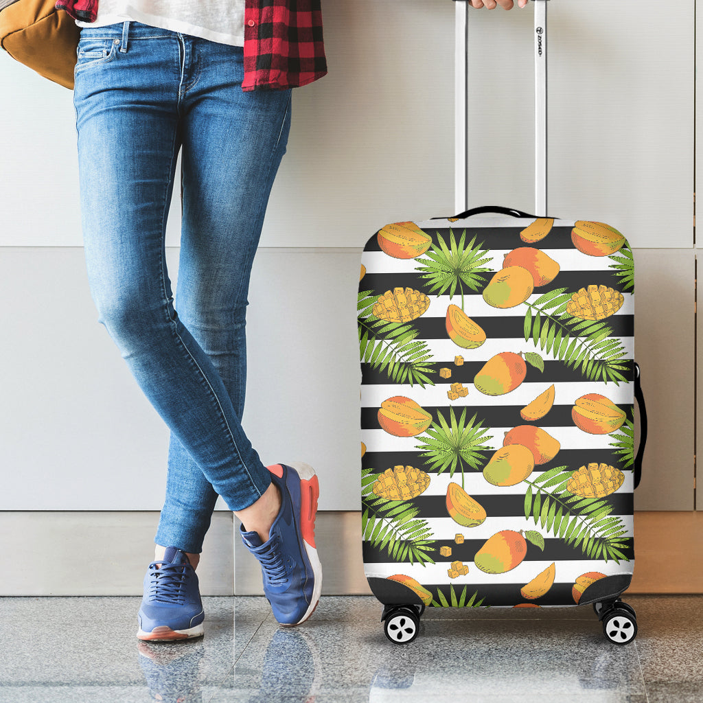 Mango Fruit Striped Pattern Print Luggage Cover