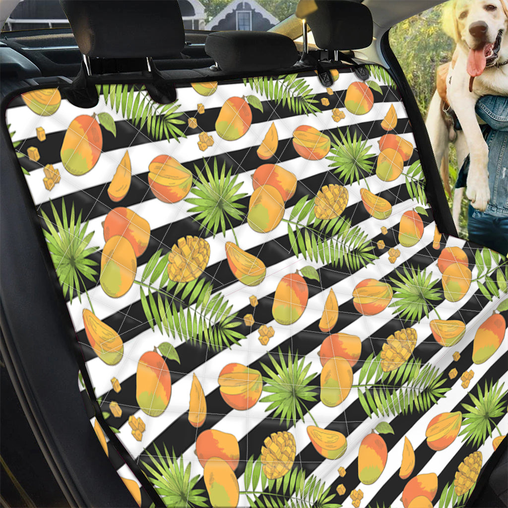 Mango Fruit Striped Pattern Print Pet Car Back Seat Cover