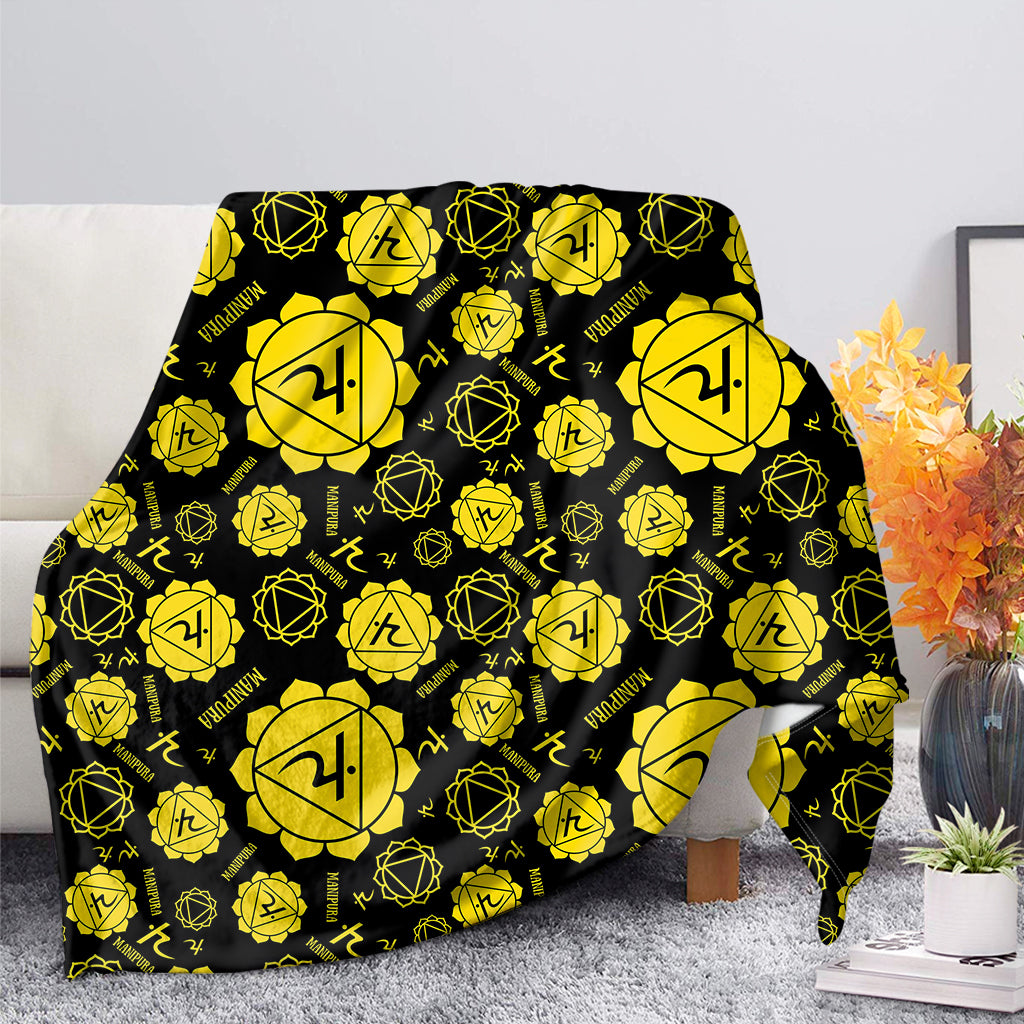 Manipura Chakra Pattern Print Blanket