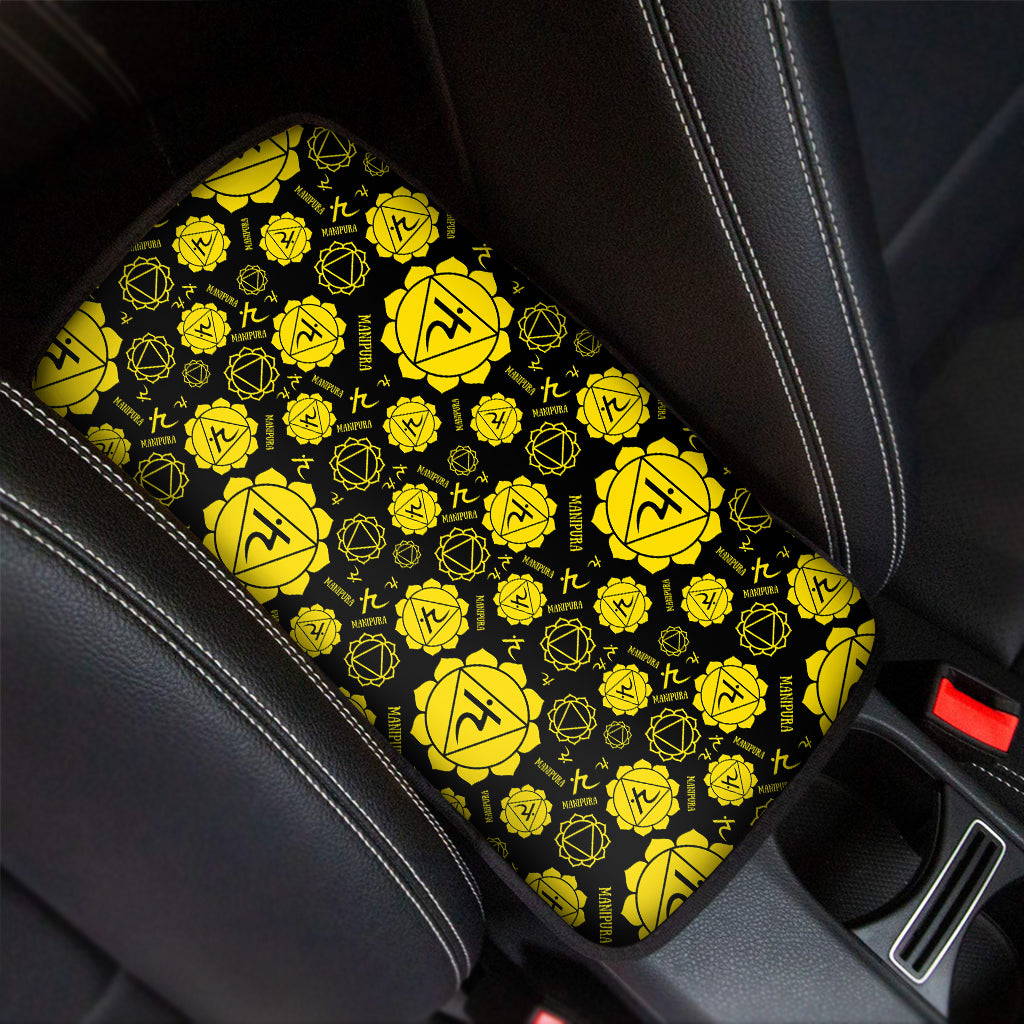 Manipura Chakra Pattern Print Car Center Console Cover