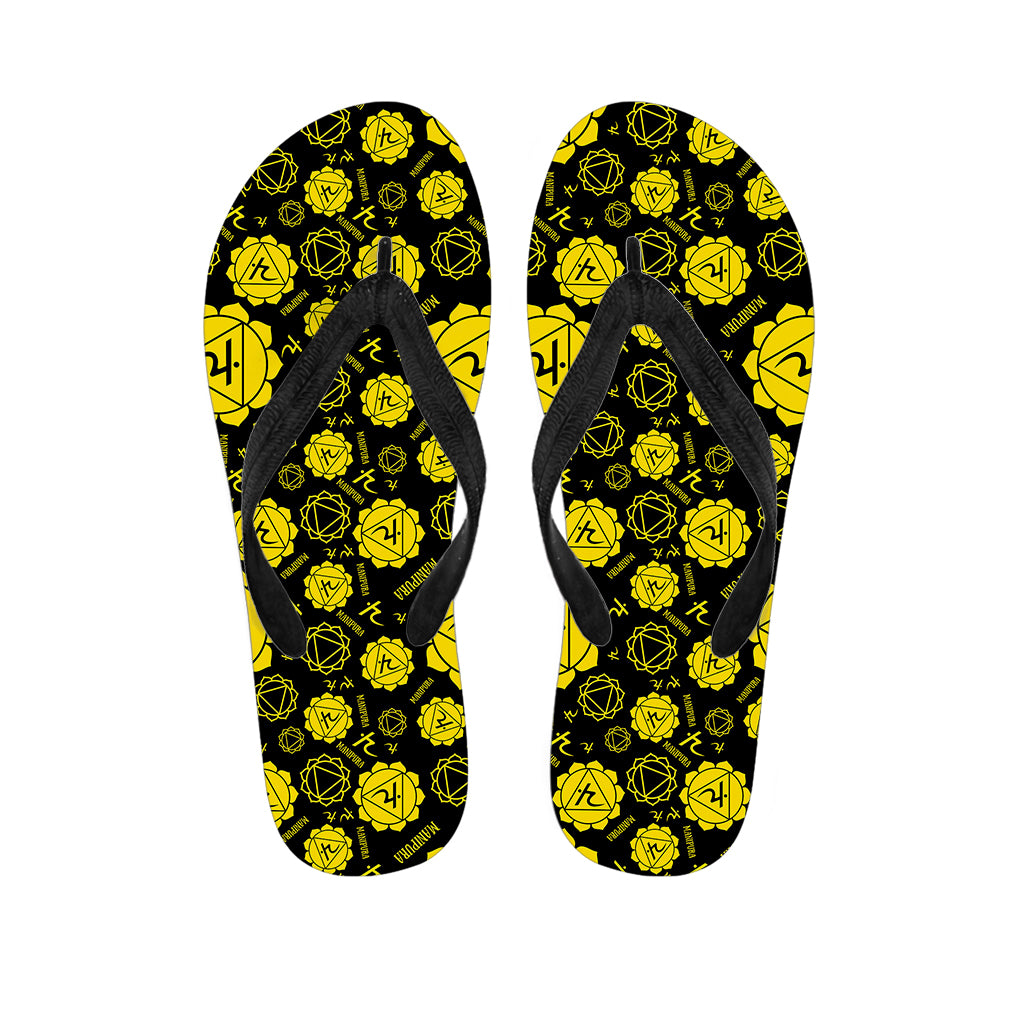 Manipura Chakra Pattern Print Flip Flops