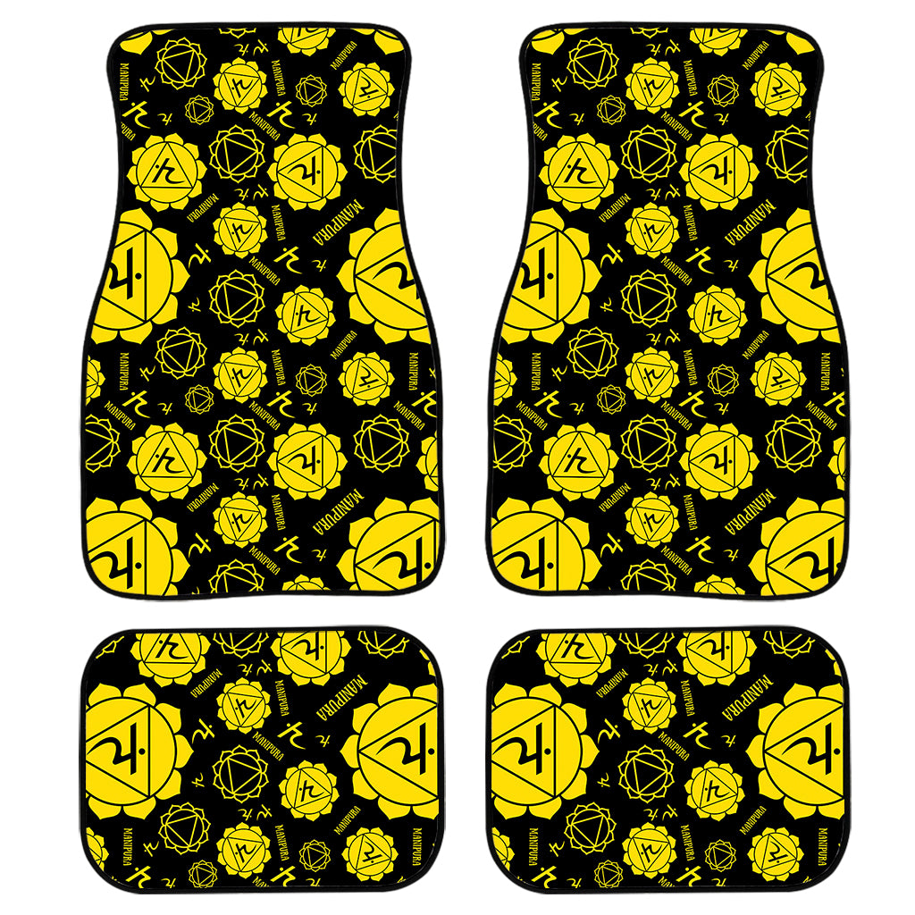 Manipura Chakra Pattern Print Front and Back Car Floor Mats