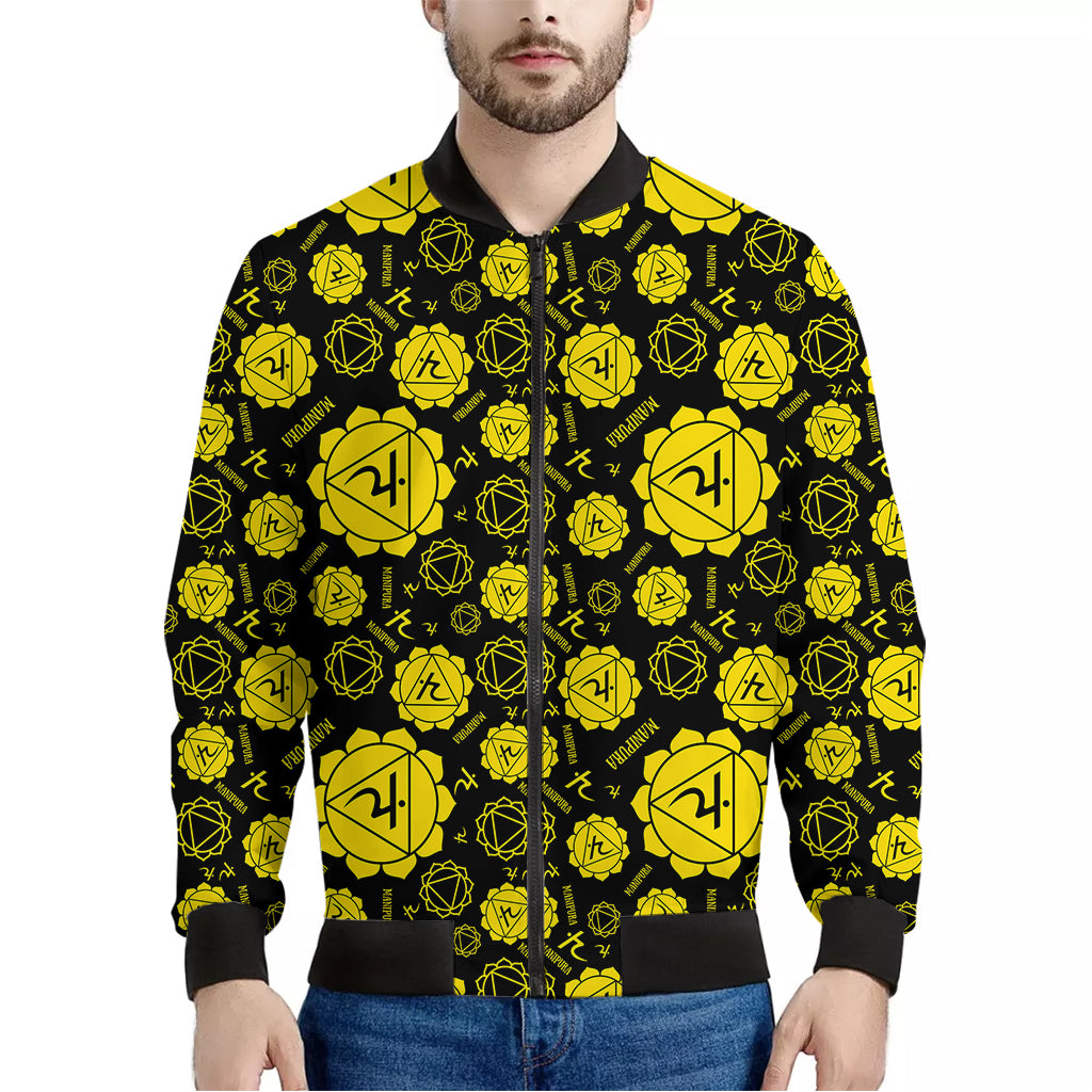 Manipura Chakra Pattern Print Men's Bomber Jacket