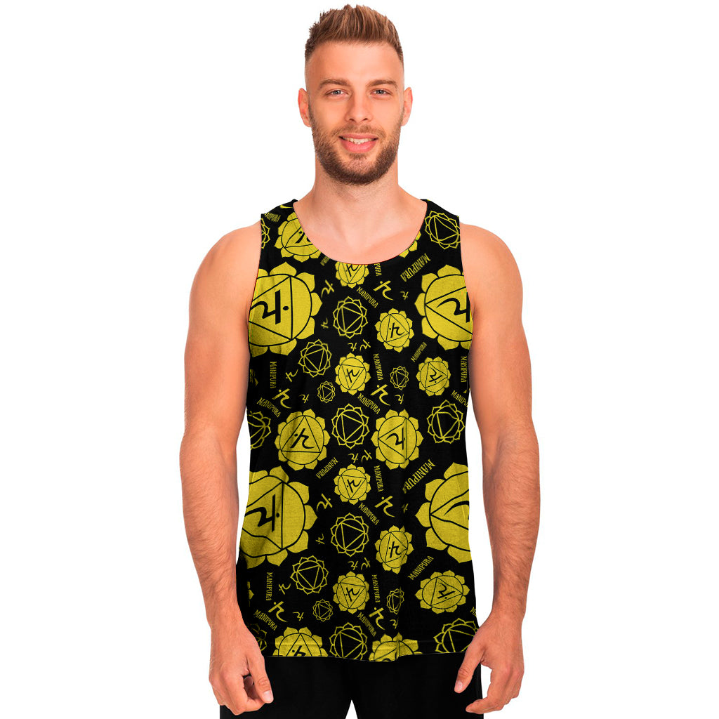 Manipura Chakra Pattern Print Men's Tank Top