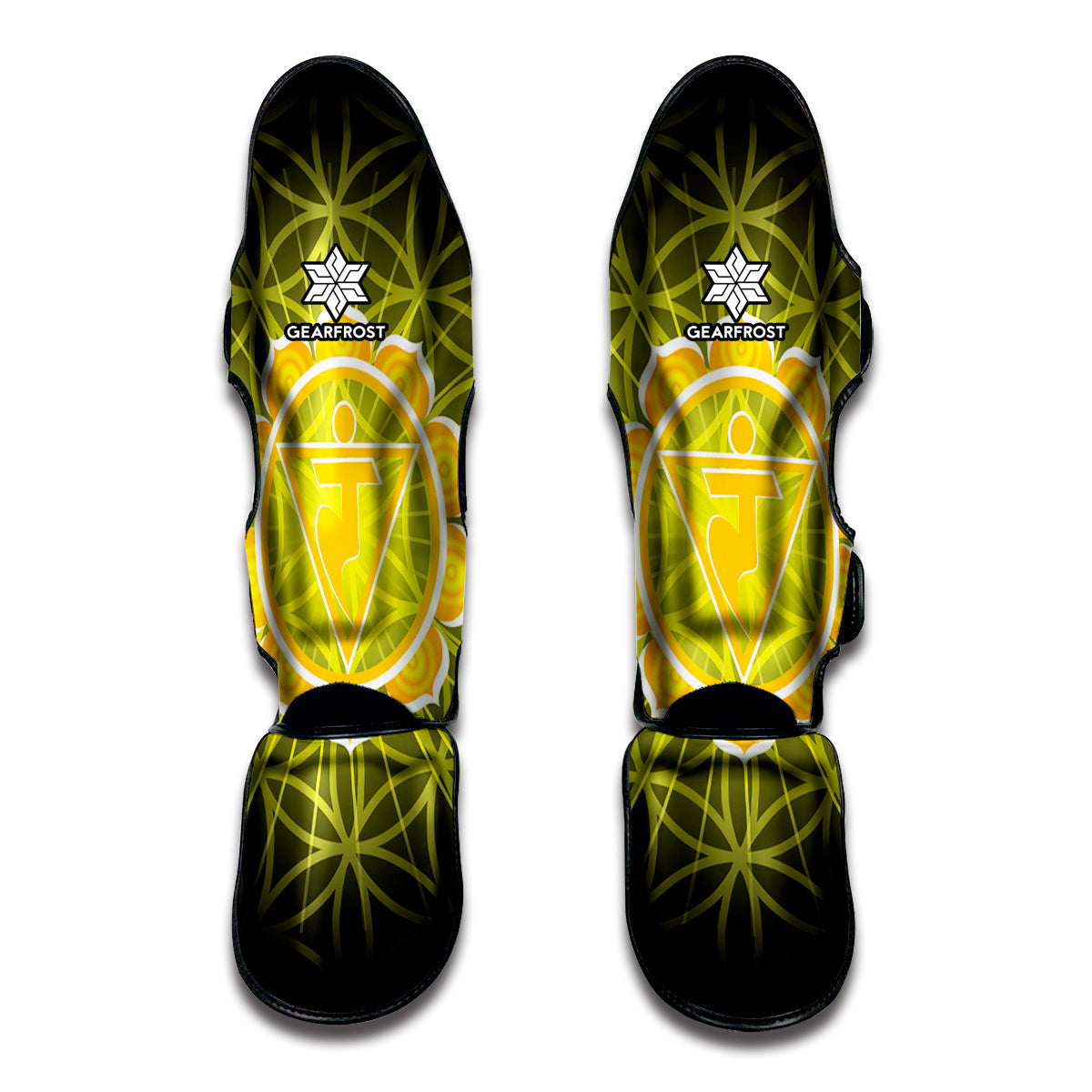 Manipura Chakra Spiritual Print Muay Thai Shin Guards