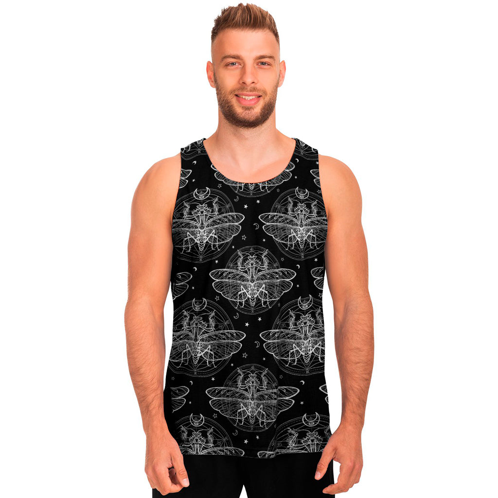 Mantis Spirit Animal Pattern Print Men's Tank Top