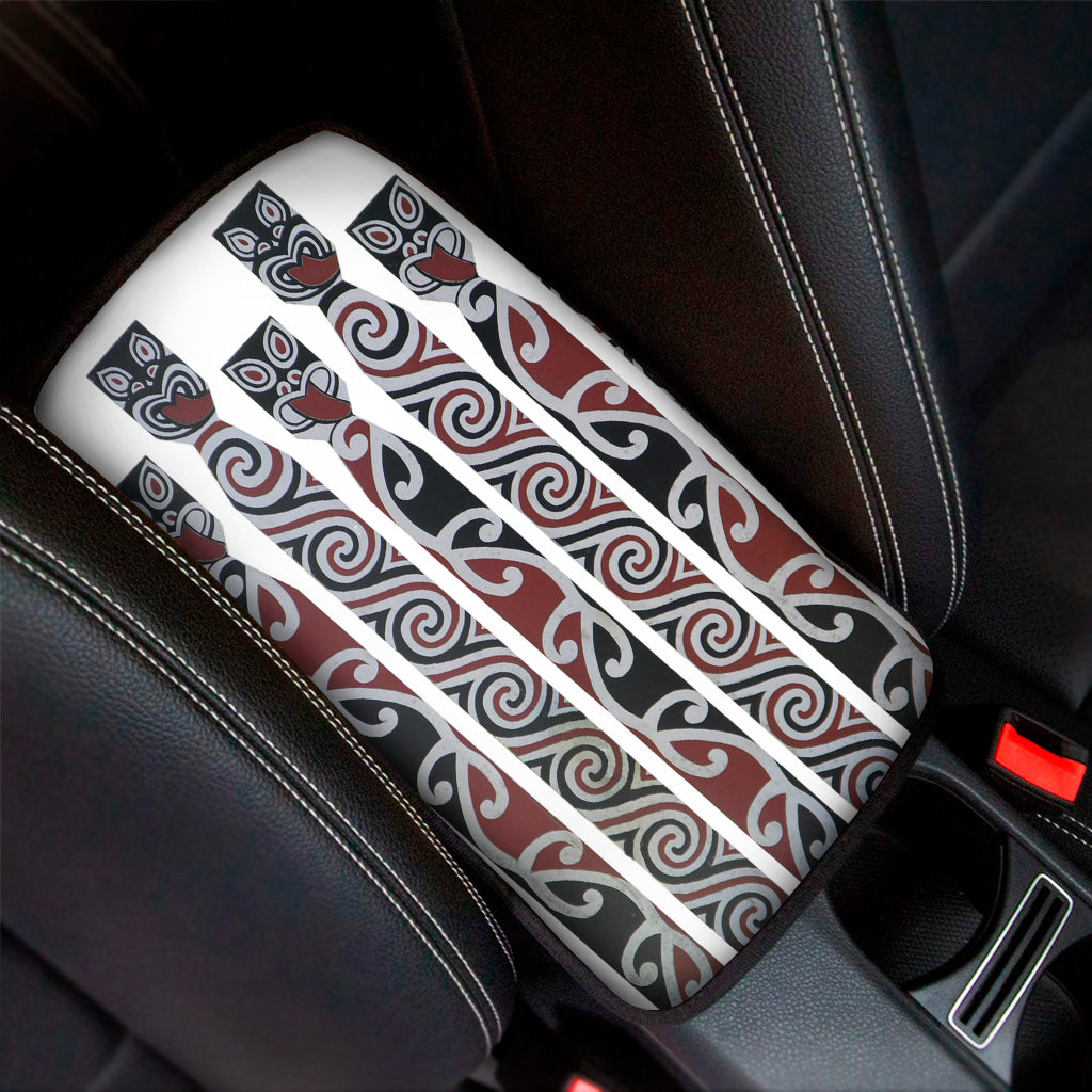 Maori Fence Print Car Center Console Cover