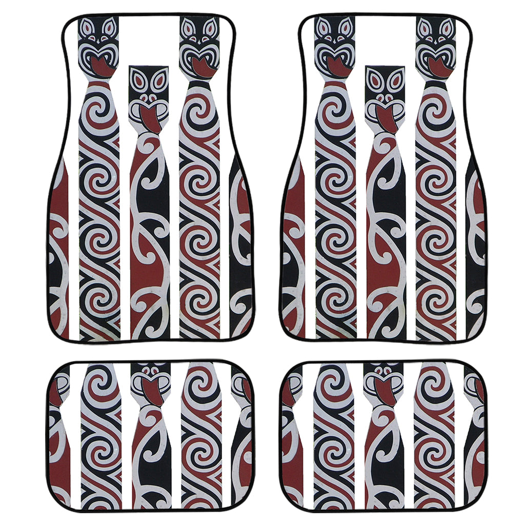 Maori Fence Print Front and Back Car Floor Mats