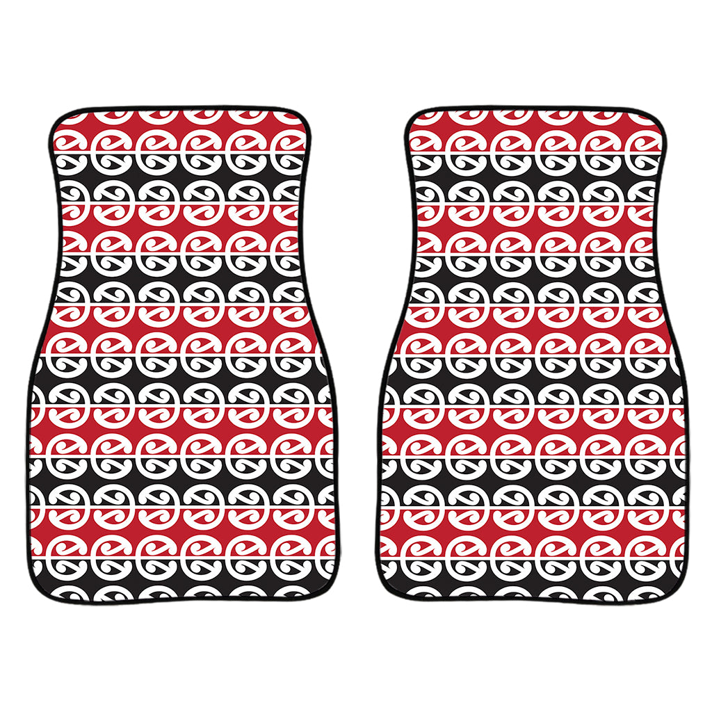 Maori Kowhaiwhai Pattern Print Front Car Floor Mats