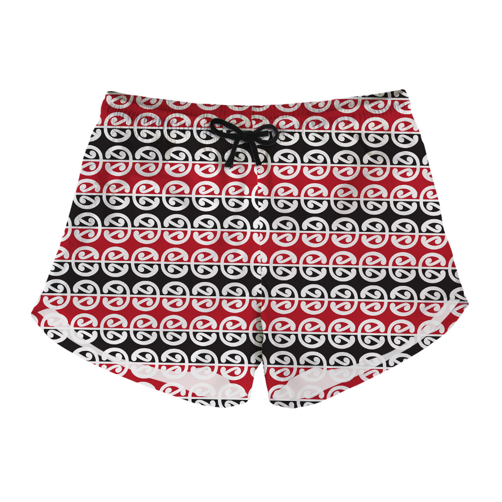 Maori Kowhaiwhai Pattern Print Women's Shorts