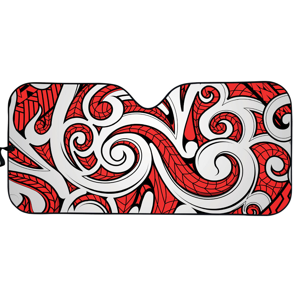 Maori Kowhaiwhai Tribal Polynesian Print Car Sun Shade