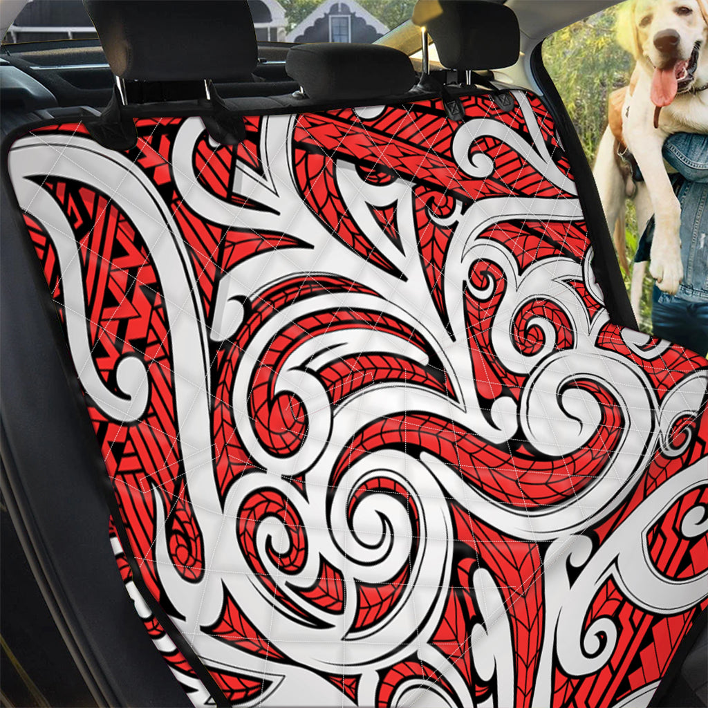 Maori Kowhaiwhai Tribal Polynesian Print Pet Car Back Seat Cover