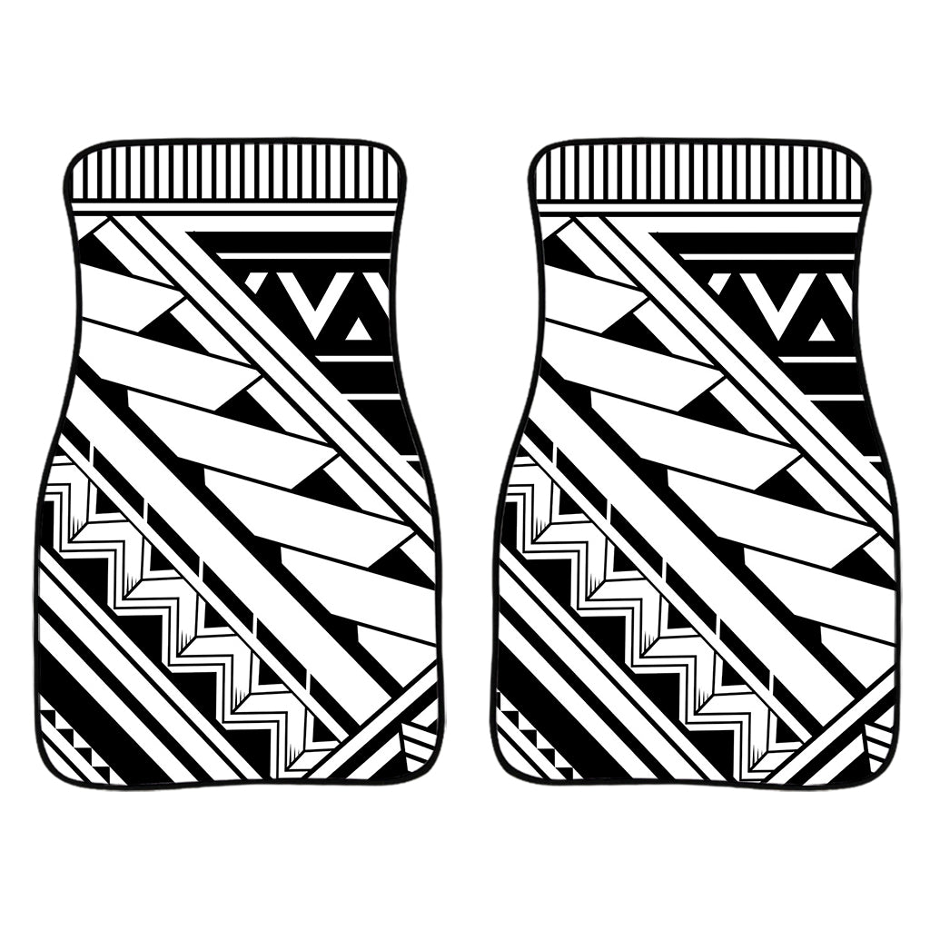 Maori Polynesian Tattoo Pattern Print Front Car Floor Mats