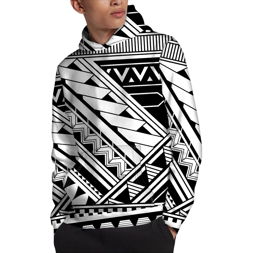 Maori Polynesian Tattoo Pattern Print Pullover Hoodie