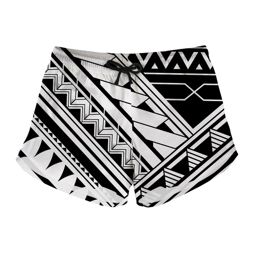 Maori Polynesian Tattoo Pattern Print Women's Shorts