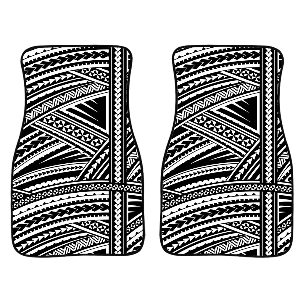 Maori Polynesian Tribal Tattoo Print Front Car Floor Mats