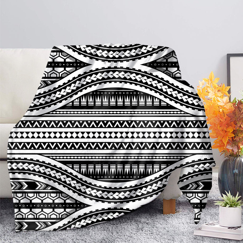 Maori Tattoo Polynesian Tribal Print Blanket