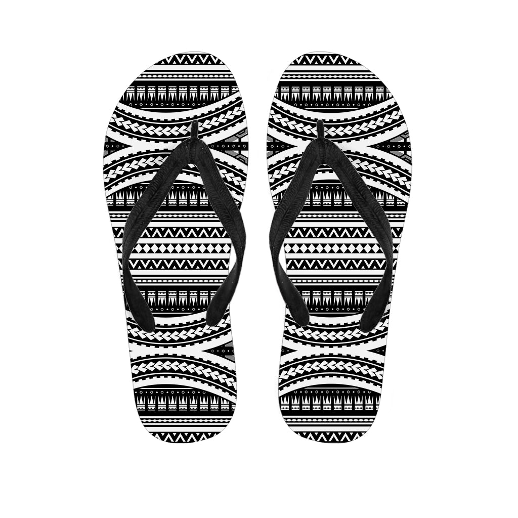 Maori Tattoo Polynesian Tribal Print Flip Flops