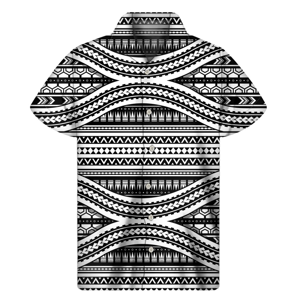 Maori Tattoo Polynesian Tribal Print Men's Short Sleeve Shirt