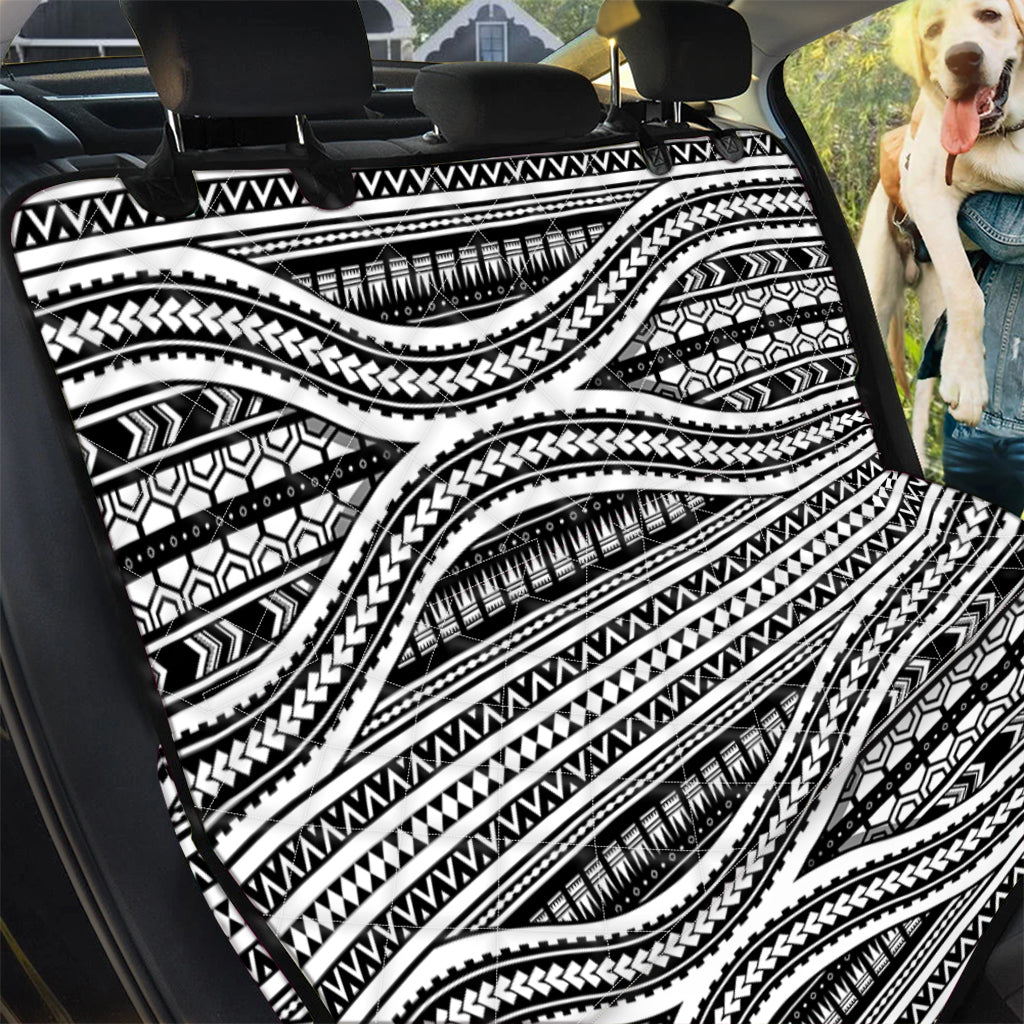 Maori Tattoo Polynesian Tribal Print Pet Car Back Seat Cover