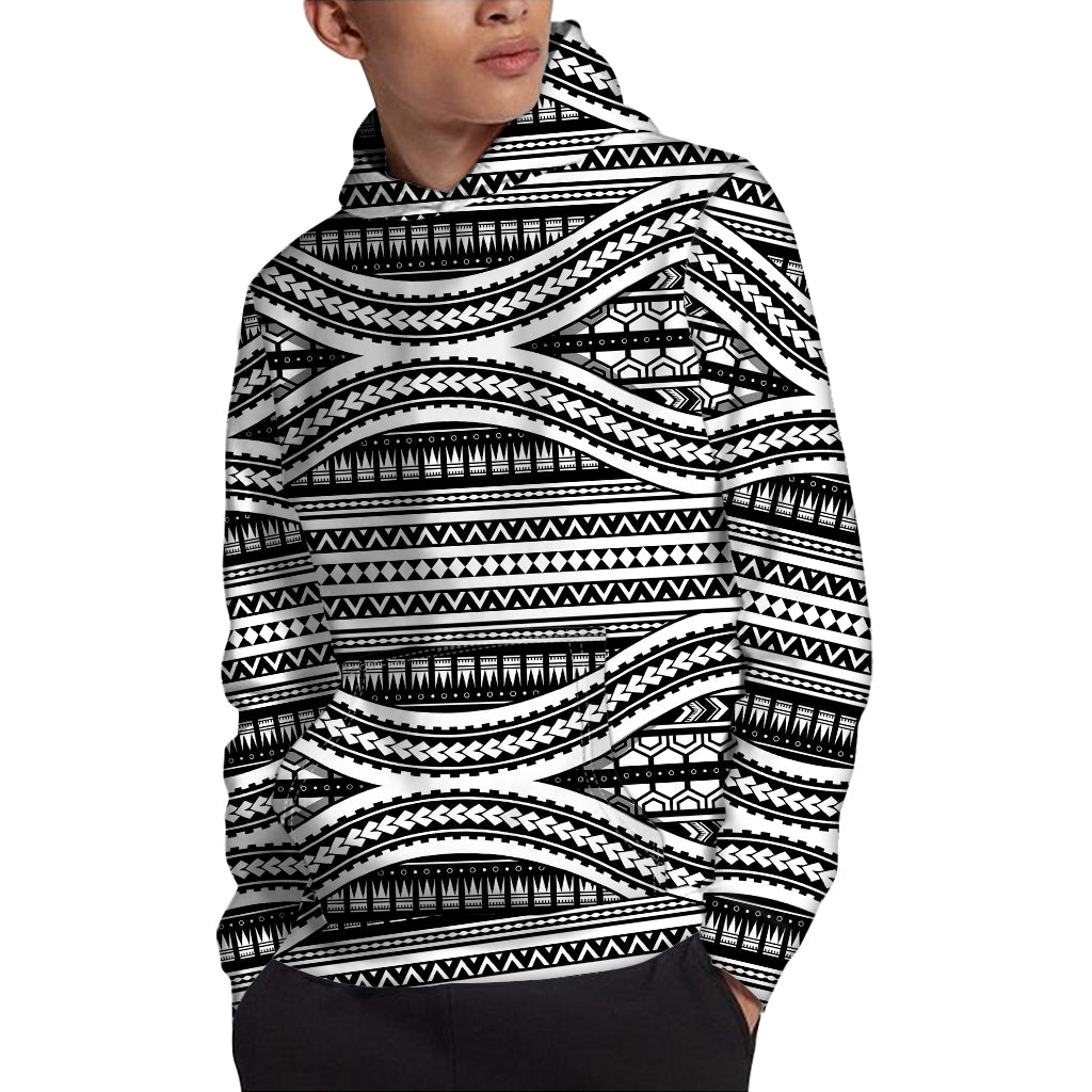 Maori Tattoo Polynesian Tribal Print Pullover Hoodie