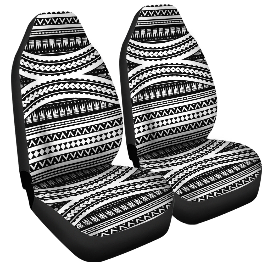 Maori Tattoo Polynesian Tribal Print Universal Fit Car Seat Covers