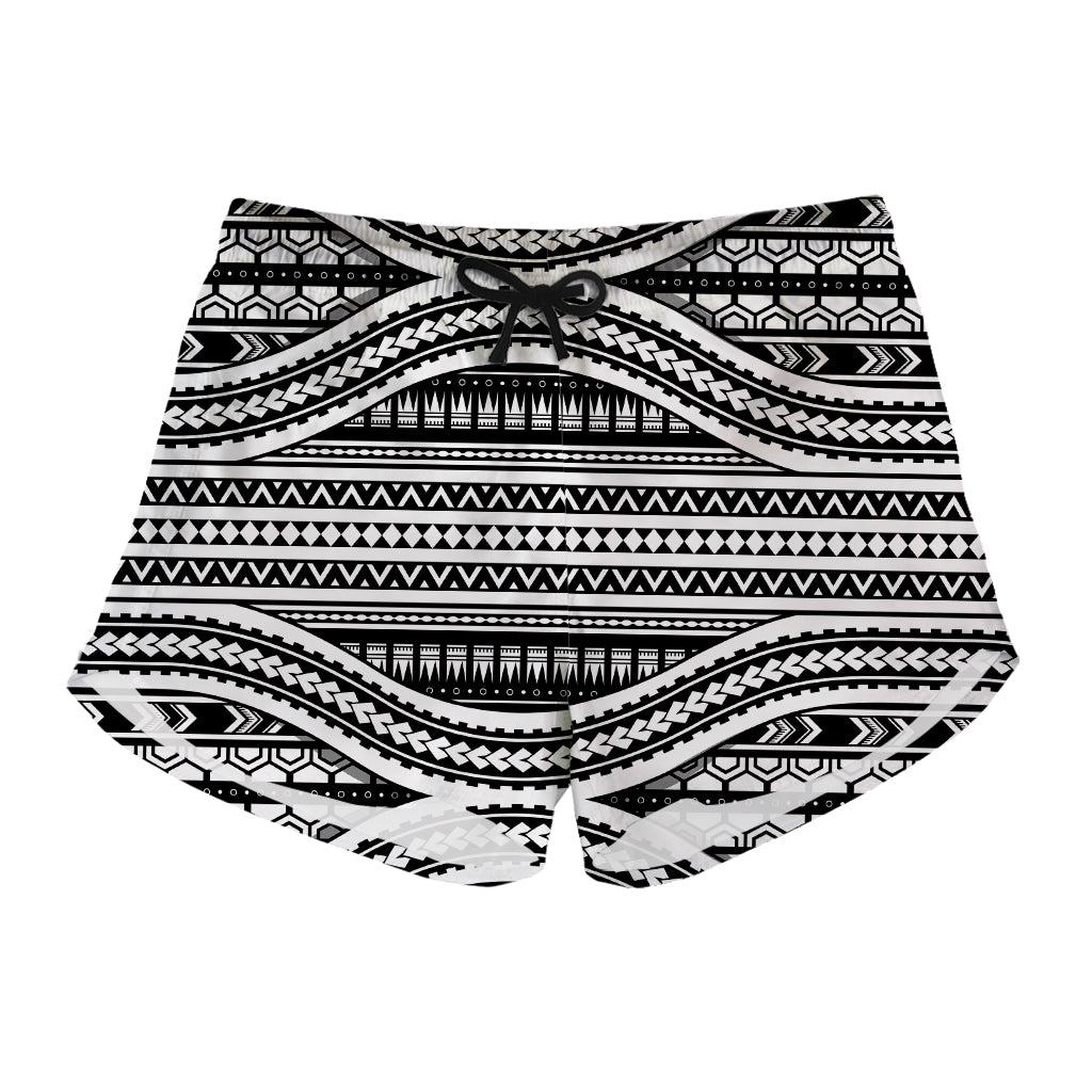 Maori Tattoo Polynesian Tribal Print Women's Shorts