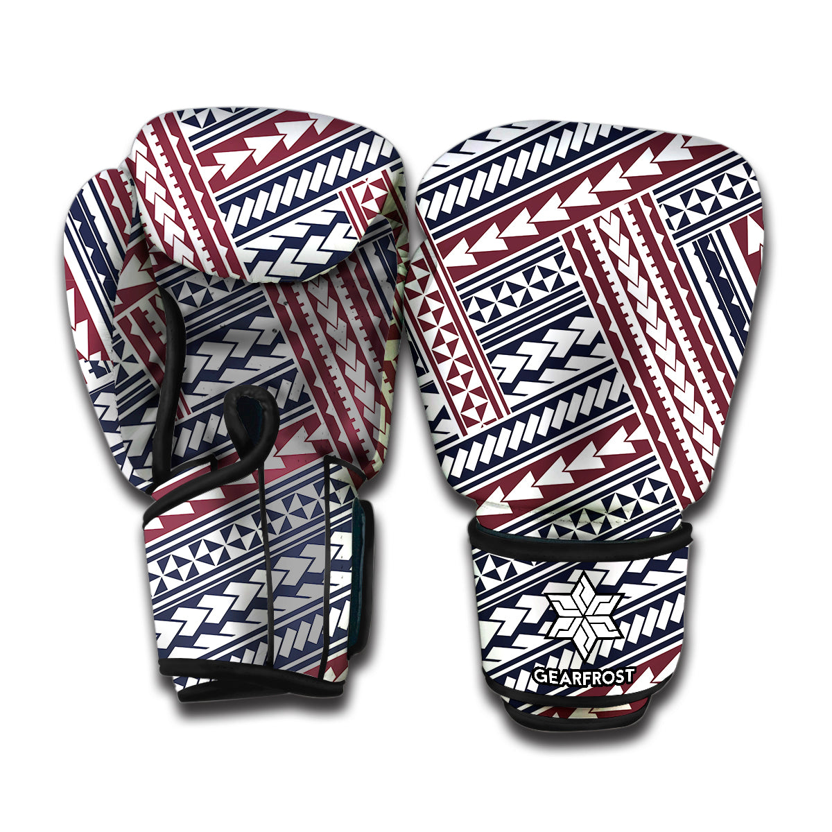 Maori Tribal Pattern Print Boxing Gloves