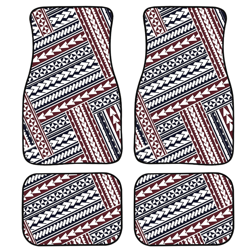 Maori Tribal Pattern Print Front and Back Car Floor Mats