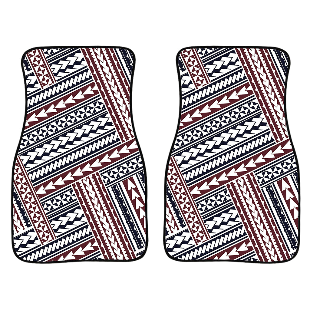 Maori Tribal Pattern Print Front Car Floor Mats