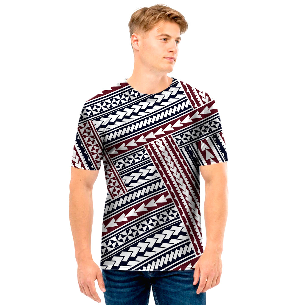 Maori Tribal Pattern Print Men's T-Shirt