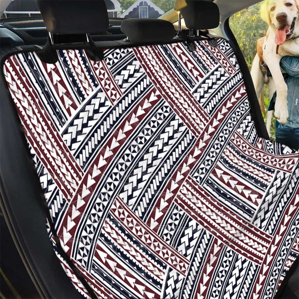 Maori Tribal Pattern Print Pet Car Back Seat Cover