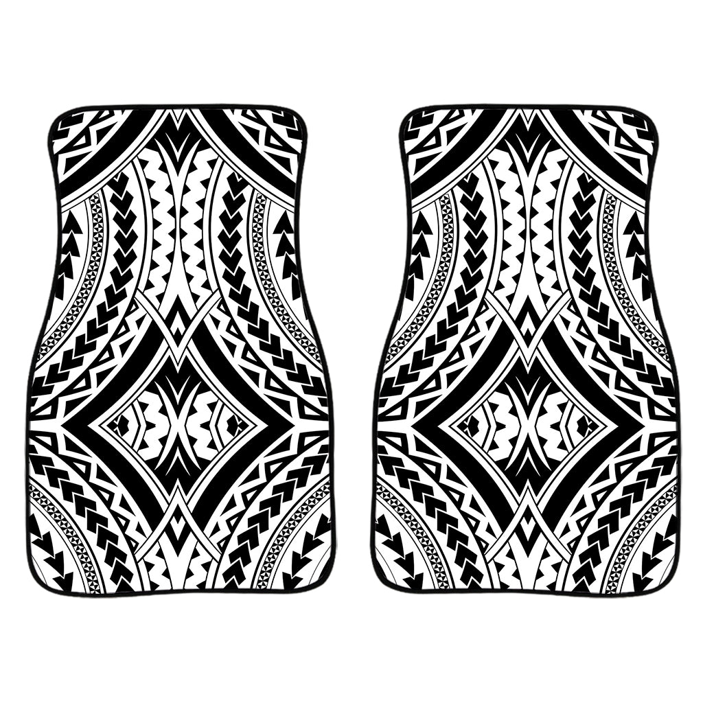 Maori Tribal Polynesian Tattoo Print Front Car Floor Mats