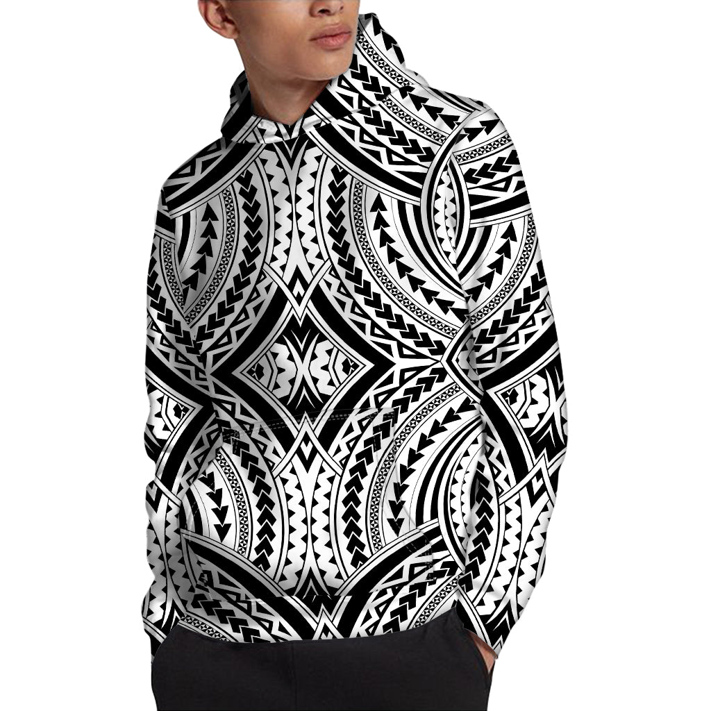 Maori Tribal Polynesian Tattoo Print Pullover Hoodie